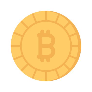 Bitcoin 'in iyi tasarlanmış simgesi, kripto para vektör tasarımı