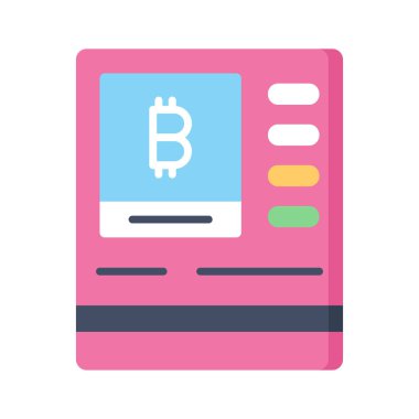 Bitcoin atm makine vektör tasarımı premium indirmeye hazır