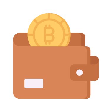 Moda tarzında dijital cüzdanın iyi tasarlanmış simgesi