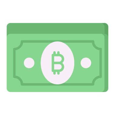 Bitcoin banknotunun bu güzel simgesini, kağıt para birimini, kripto para birimini kontrol et