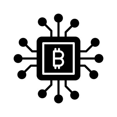 Cpu madenciliğinin bu güzel ikonuna bir bakın, özelleştirilebilir vektör.