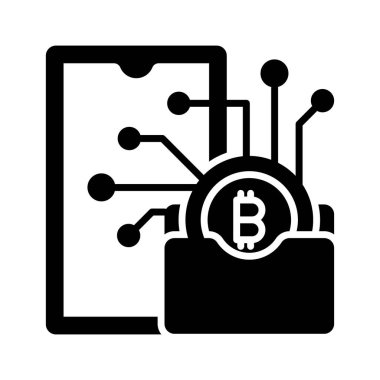 Moda tarzında dijital cüzdanın iyi tasarlanmış simgesi