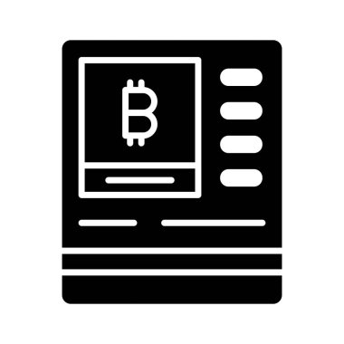 Bitcoin atm makine vektör tasarımı premium indirmeye hazır