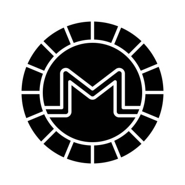 Monero madeni parasının iyi tasarlanmış ikonu, kripto para vektör tasarımı