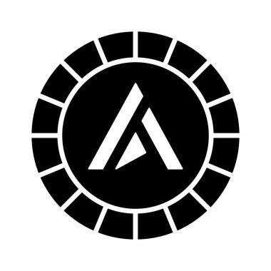 Ardor madeni parasının iyi tasarlanmış simgesi, kripto para vektör tasarımı