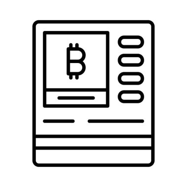 Bitcoin atm makine vektör tasarımı premium indirmeye hazır