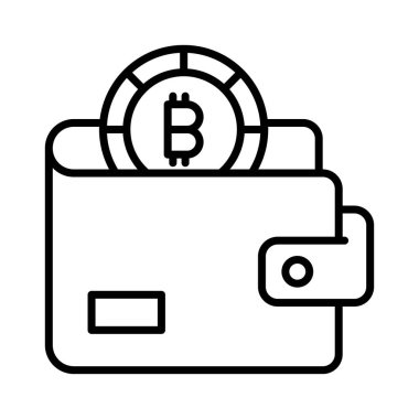 Moda tarzında dijital cüzdanın iyi tasarlanmış simgesi