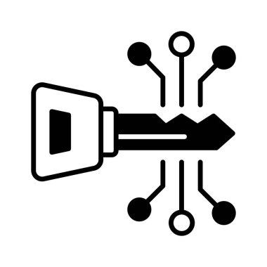 Moda tarzında dijital anahtarın bu premium simgesini kontrol et