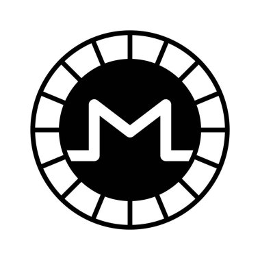 Monero madeni parasının iyi tasarlanmış ikonu, kripto para vektör tasarımı