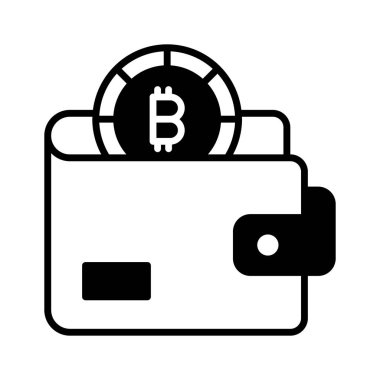 Moda tarzında dijital cüzdanın iyi tasarlanmış simgesi