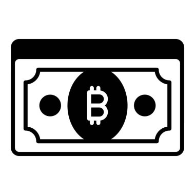 Bitcoin banknotunun bu güzel simgesini, kağıt para birimini, kripto para birimini kontrol et