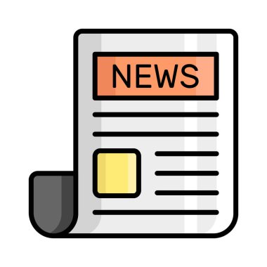 Well designed trendy newspaper vector icon