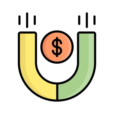 Money magnet vector easy to use icon
