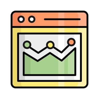 Web analysis vector icon isolated on white background
