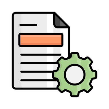 Content management vector icon in trendy style