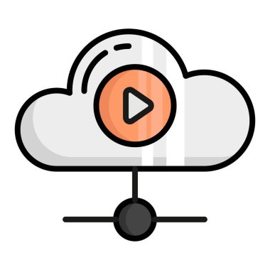 Cloud sharing vector icon isolated on white background