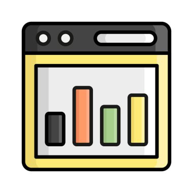 Web analytics vector icon isolated on white background