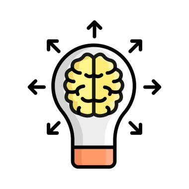 Creativity vector icon isolated on white background