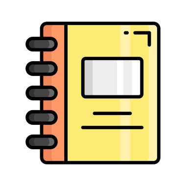 Contact book vector icon isolated on white background