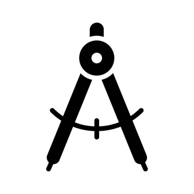 Geometri pusula simgesinin bu inanılmaz vektör tasarımını tutun, taslak aracının düz simge tasarımını