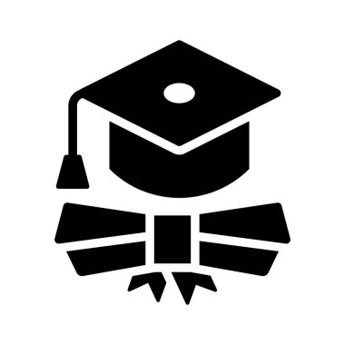 Mezuniyet kavramını modern tarzda gösteren diplomalı bir mortarboard.