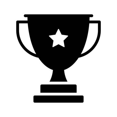 Düzenlenebilir stilde kupanın düz simgesi, başarı ödülü vektör tasarımı