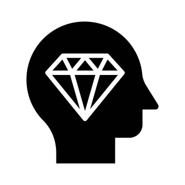 Modern tarzda parlak akıl vektörü tasarımı, simge kullanmaya hazır