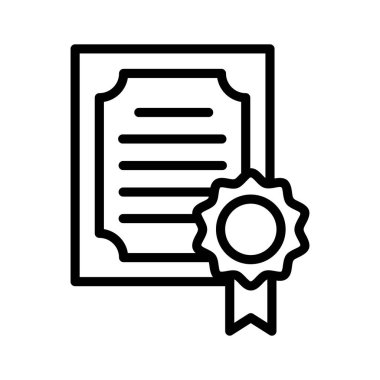 Yetkili belge, sertifikanın konsept simgesini gösteren rozetli kağıt