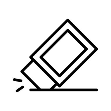 Moda tarzında silginin yaratıcı bir tasarımı, okul tedarik vektörü tasarımı