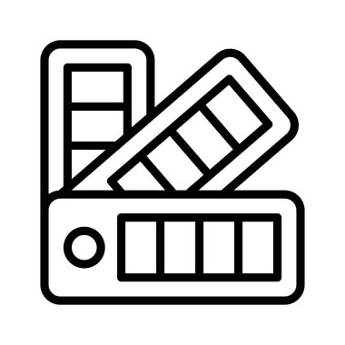 Renk örnekleri simgesi benzersiz, renk paletinin modern vektörü