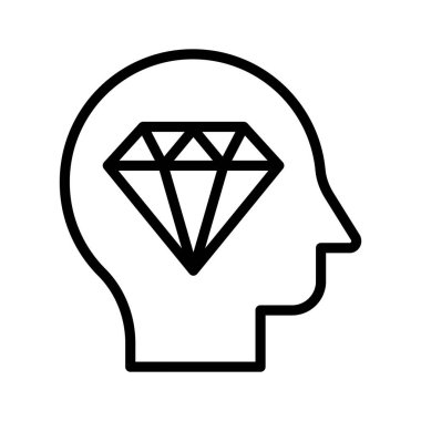 Modern tarzda parlak akıl vektörü tasarımı, simge kullanmaya hazır