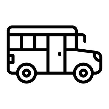 Okul servisinin sahibi, kiracısı, sözleşmeli ya da işletmecisi bir okul, özelleştirilebilir vektör.