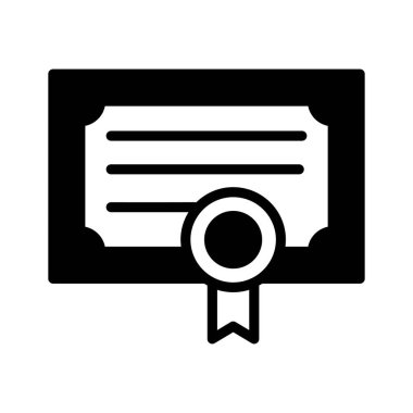 Yetkili belge, sertifikanın konsept simgesini gösteren rozetli kağıt