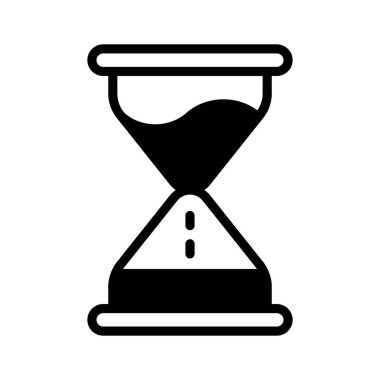 Moda tarzında, simge kullanmaya hazır düzenlenebilir bir kum saati vektörü