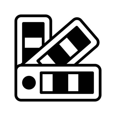 Renk örnekleri simgesi benzersiz, renk paletinin modern vektörü