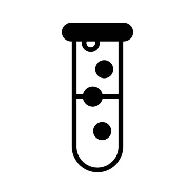 Moda stili vektör test tüpü simgesi için bir laboratuvar ekipmanı