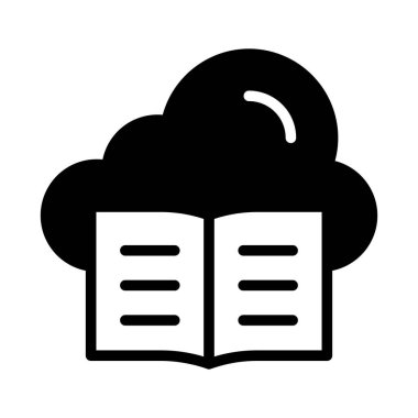 Bir bulut kitabı, eğitim teknolojisi konsept vektörü