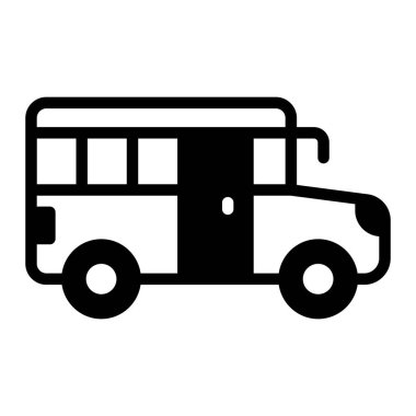 Okul servisinin sahibi, kiracısı, sözleşmeli ya da işletmecisi bir okul, özelleştirilebilir vektör.