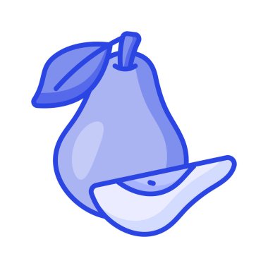 İnanılmaz bir armut, sağlıklı ve organik gıda ikonu.