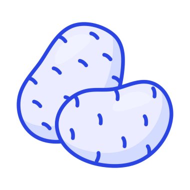 Güzel dizayn edilmiş patates vektörü, vektör kullanmaya hazır.