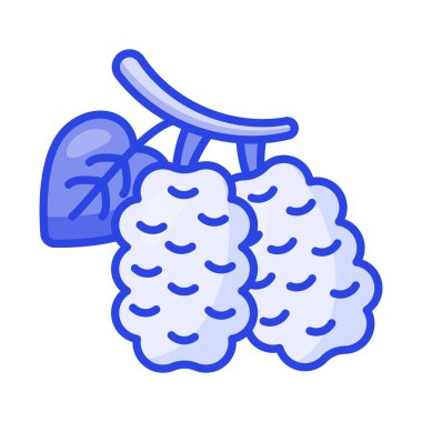 Güzel dut ikonu tasarımı, beyaz arkaplanda izole edilmiş