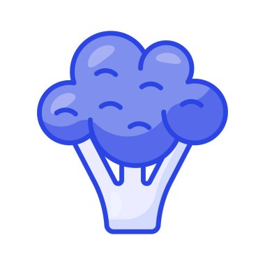 Brokoli vektör tasarımı, beyaz arka planda izole edilmiş, demir zengini sebze