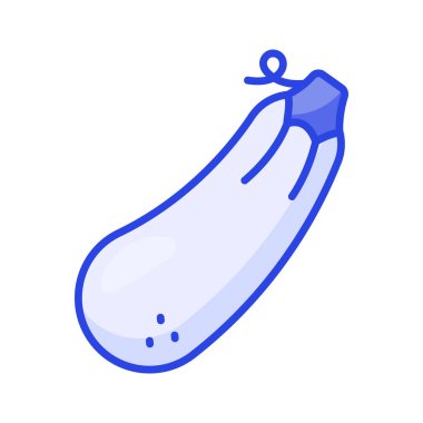 Beyaz zemin üzerinde taze kabak vektörü, sebze iliği kabağı kabağı veya kabak, hasat kabağı organik bileşeni.