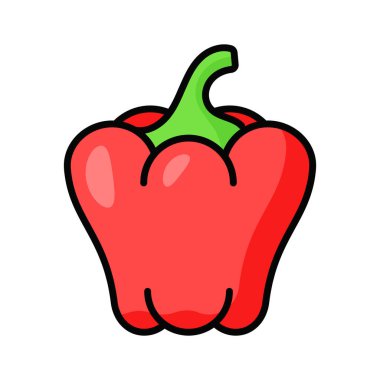 Görsel olarak ilginç bir dolma biber ikonu, capsicums vektörü