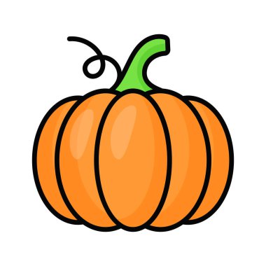 Yaratıcı projeleriniz için sıcaklığın ve mevsimsel zevkin sembolü. Balkabağı vektör tasarımı, sağlıklı ve organik gıda