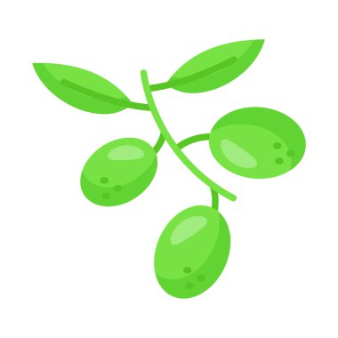 İnanılmaz bir zeytin, sağlıklı ve organik gıda ikonu.