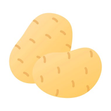 Güzel dizayn edilmiş patates vektörü, vektör kullanmaya hazır.
