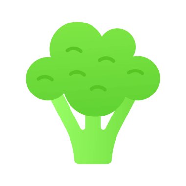 Brokoli vektör tasarımı, beyaz arka planda izole edilmiş, demir zengini sebze