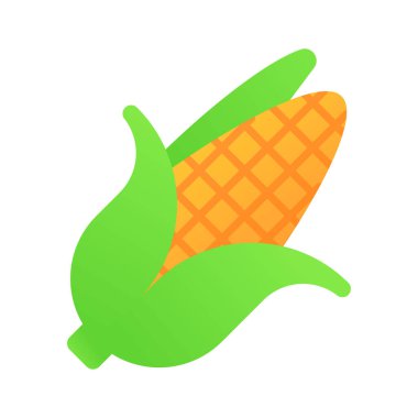 Kullanıma hazır mısırın güzel simgesi, sağlıklı yiyecek.