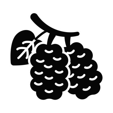 Güzel dut ikonu tasarımı, beyaz arkaplanda izole edilmiş